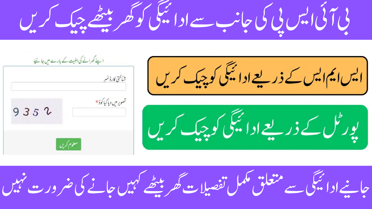 CNIC's Online BISP 8171 Result Check